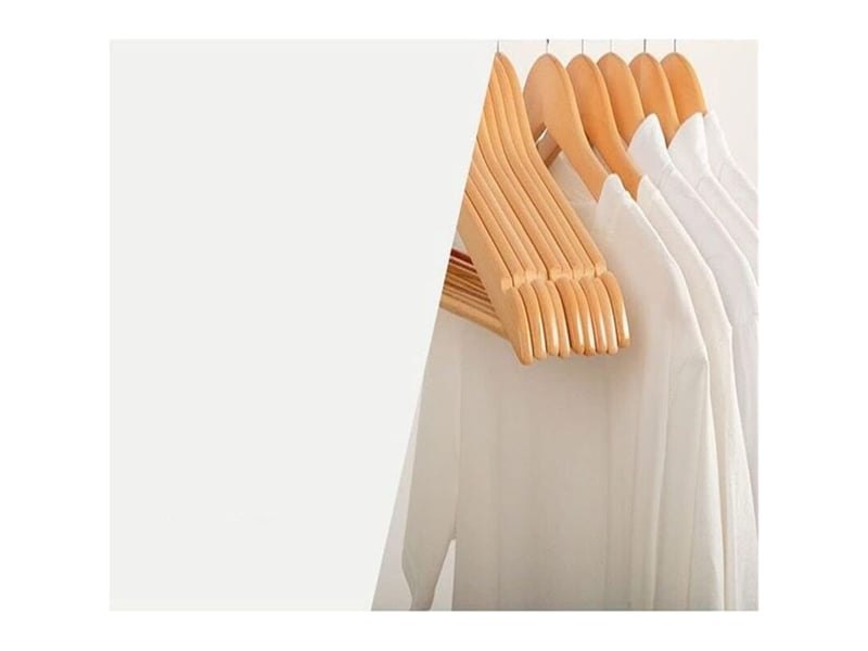 Cintres en bois pour vêtements, chemises, robes, pantalons, antidérapants,   10 pièces-44.5cm - rwportant  - Conforama B