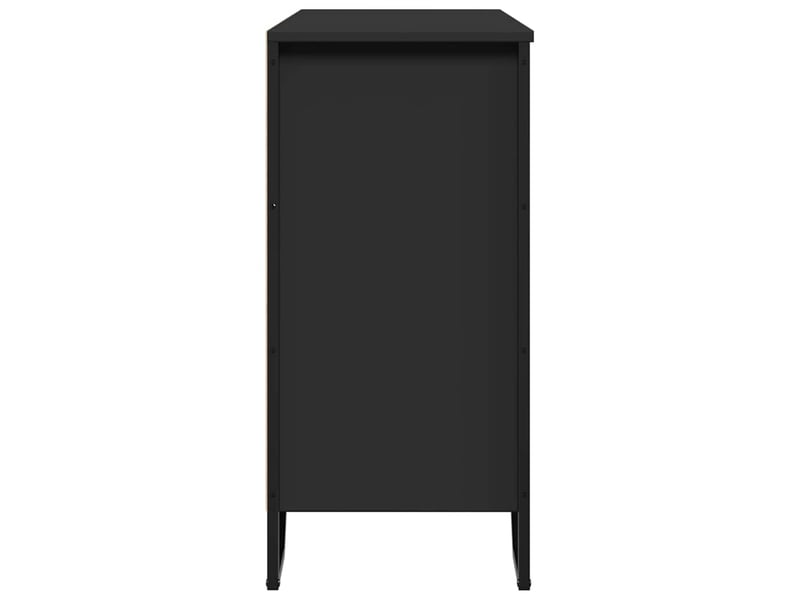  Buffet - bahut - meuble de rangement noir 91x35,5x74,5 cm bois d’ingénierie  - Conforama E