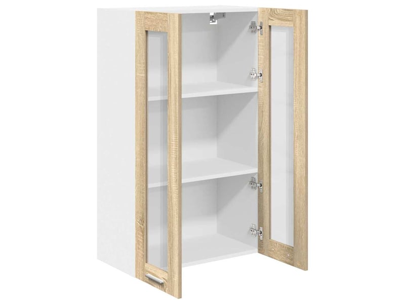 Meuble de rangement cuisine, armoire suspendue chêne sonoma 60x31x100cm shl5802 - Conforama E