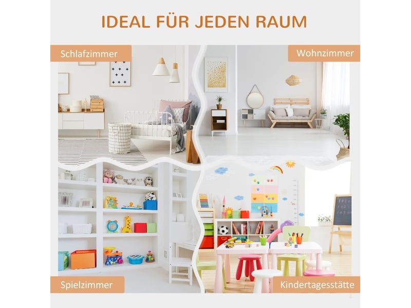 Bibliothèque enfant avec banc 103x30x62 cm – gris et naturel – 6 compartiments et 3 coussins - Conforama E