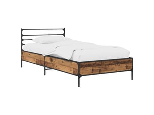 Lit simple 80x200 cm coloris marron