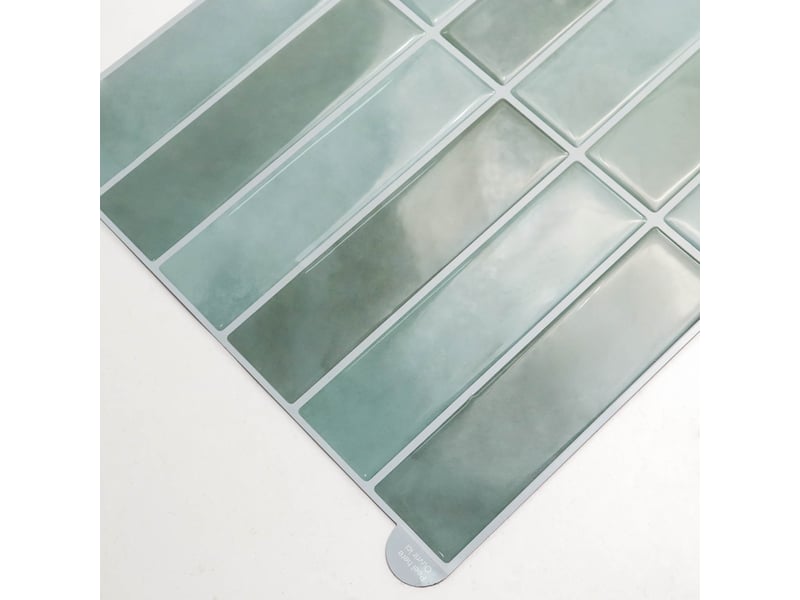  Sticker mural carrelage kalix 30x25cm vert sauge  - Conforama B