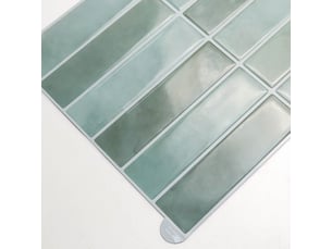 Sticker mural carrelage kalix 30x25cm vert sauge