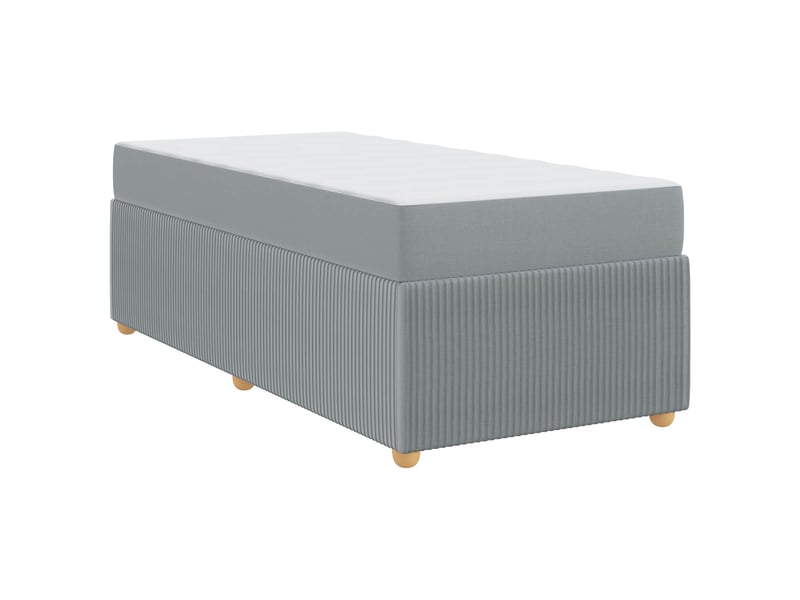  Lit simple- lit adulte -  cadre de lit gris clair 80 x 200 cm tissu  - Conforama C