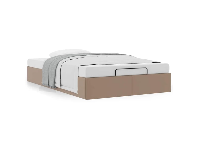  Lit double- lit adulte -  cadre de lit ottoman sans matelas cappuccino 120x200 cm  - Conforama C