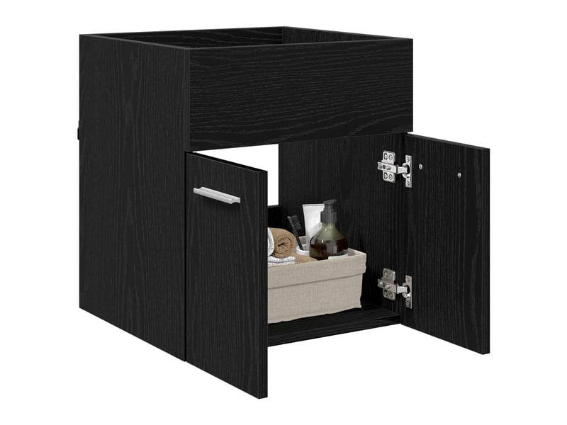  Armoire d'évier, meuble de rangement chêne noir 41x38.5x46 cm bois d'ingénierie  - Conforama C