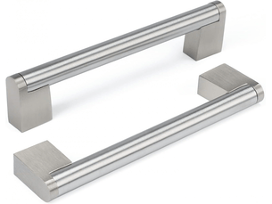 Jeu de 10 poignées en acier inoxydable pour placards de cuisine, poignées de porte en nickel brossé, poignées de cuisine en acier inoxydable