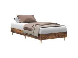 Lit simple 100x200 cm    coloris marron