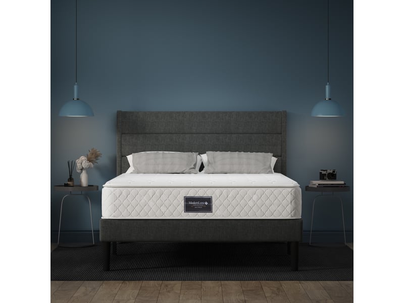  Matelas 160x200cm, ép.25cm, ressorts ensachés + mousse mémoire, fermeté moyenne h3, 7 zones, blanc  - Conforama B