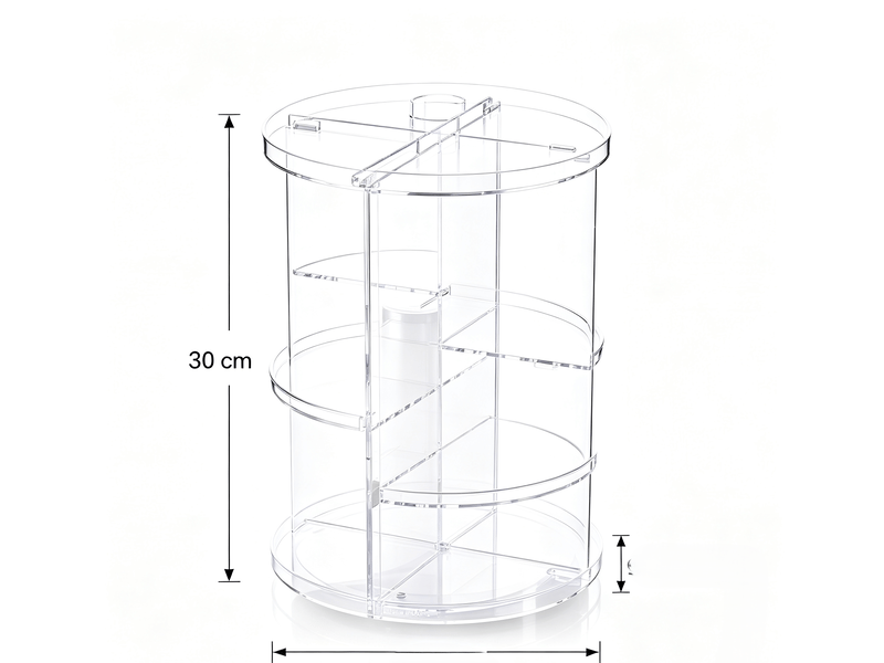  Organiseur de maquillage rotatif rolkup innovagoods transparent 30 cm V0103592 - Conforama B