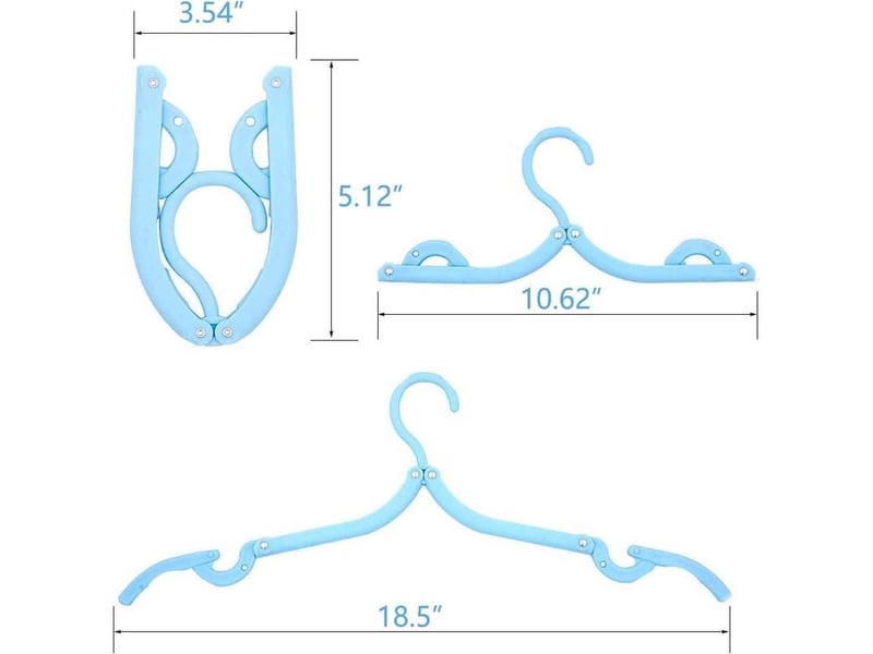  10 pcs cintres de voyage - cintres portables pliants accessoires de voyage pliable séchoir à linge pour voyage  - Conforama C