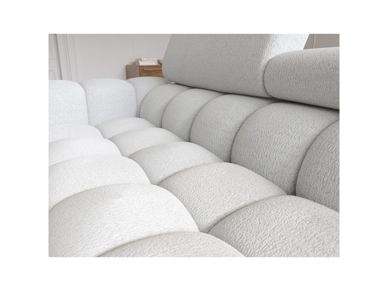  Canapé d'angle droit convertible gris foncé allure contemporaine 285x99x181cm filtro  - Conforama C