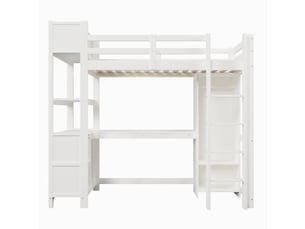Lit mezzanine 90x200 cm <strong>SEYAKANY</strong>  <strong></strong> coloris blanc