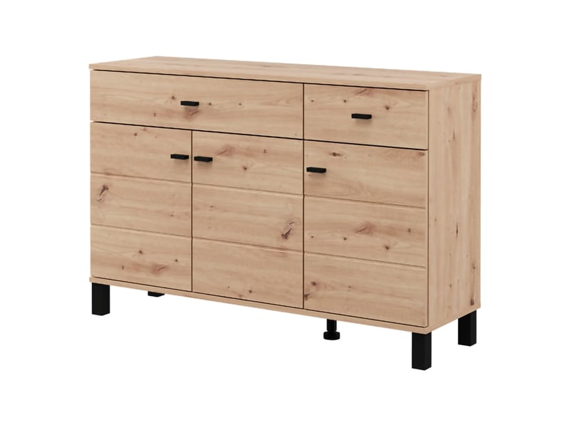  Crédence jerico, buffet 3 étagères, 116x35x78h cm chêne marron noeuds Jerico - Conforama A