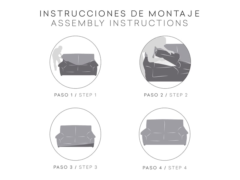 Housses de canapé mod7 élastiques ulysses 3-1-1 pl. C4  - Conforama E