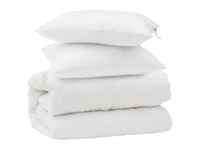  Ensemble de duvet avec oreiller 3 pièces - couette blanc microfibre  - Conforama A