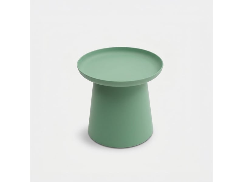  Petite table basse ronde en polypropylène d'intérieur et extérieur krk - vert foncé  - Conforama A