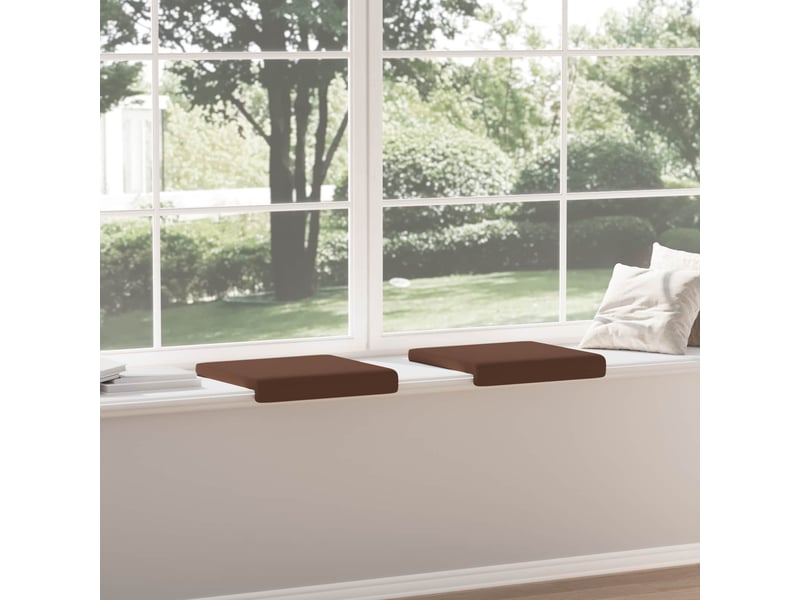 Lot de 2 coussins de banc, coussins d'assise, coussins pour chaisecanapé simili cuir marron profondeur 35 cm cf52492 - Conforama D