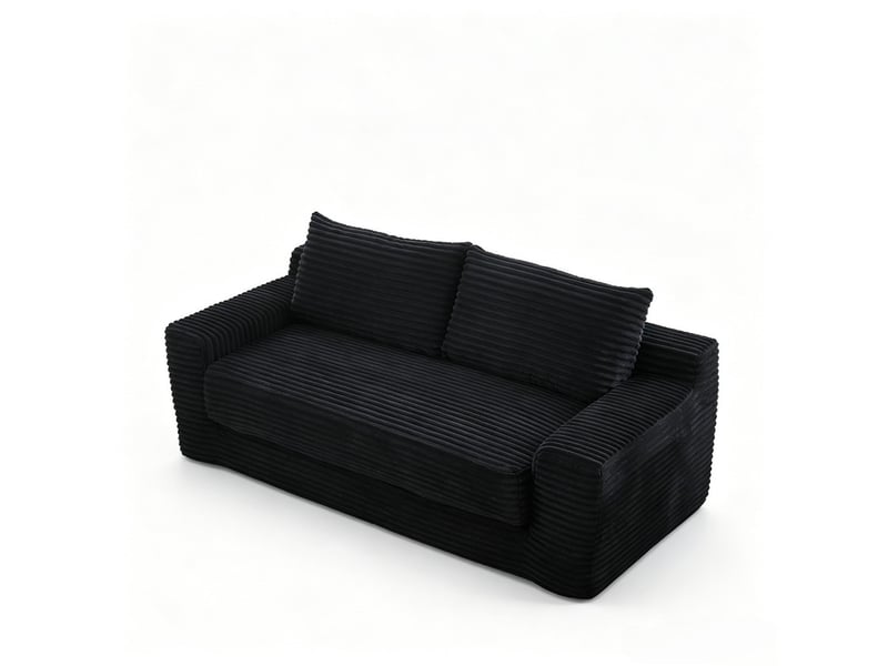  Canapé convertible 2 places en velours côtelé, sans montage, mousse mémoire de forme, gain de place, design moderne  - Conforama A