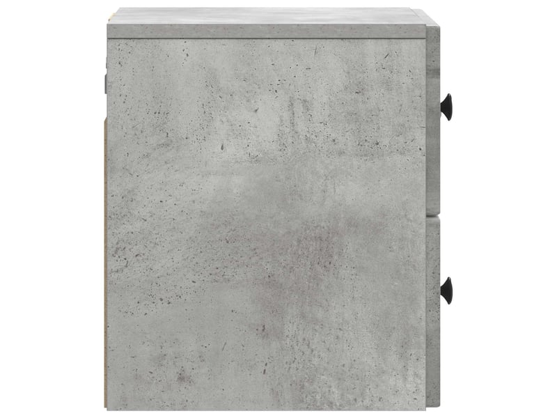  Table de chevet mural gris béton 33 x 34,5 x 40 cm  - Conforama E