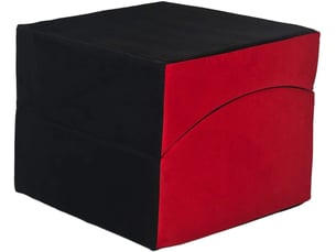 Fauteuil relaxant rabattable préformé noir-rouge