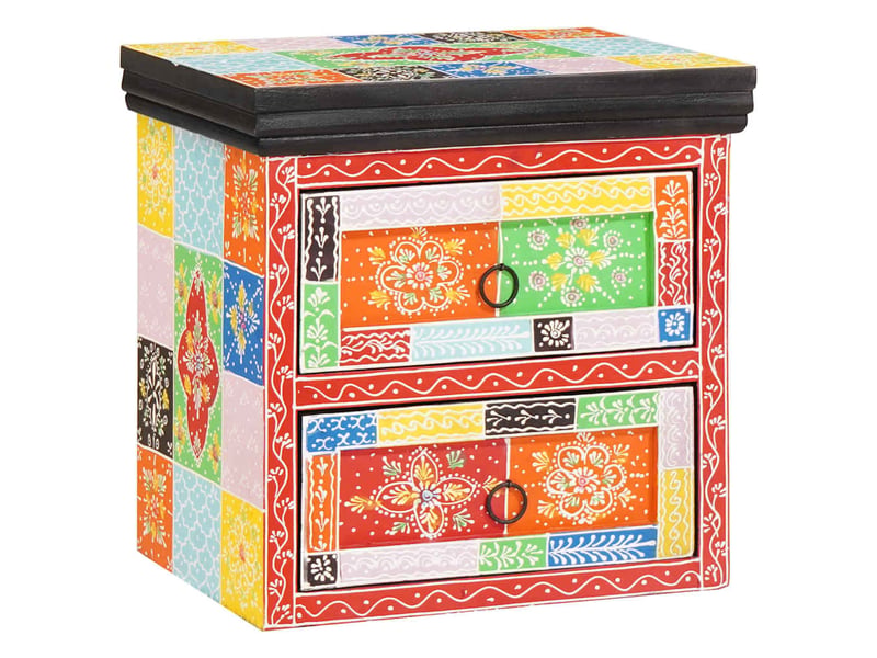  Table de chevet avec tiroir 2 pièces multicolore 40 x 30 x 40 cm  - Conforama B