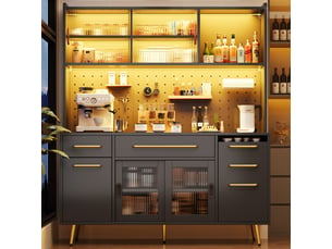 Buffet 1 porte(s)   <strong>RAUMIO</strong> <strong></strong> - 145 cm coloris noir 