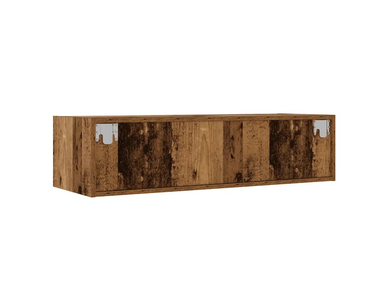  Meuble tv avec éclairage led gain de place 100 x 35,5 x 25 cm en bois d'ingénierie vieux bois 02_0051333  - Conforama E