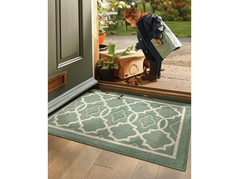 Paillasson antidérapant,tapis de porte intérieur et extérieur absorbant et résistant,tapis d'entrée lavable en machine,anti-poussière - 50 x 80 cm,v - Conforama A