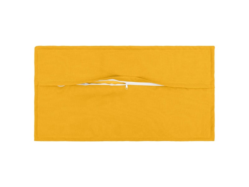  Lot de 2 coussins, coussins décoratifs houten jaune clair lin synthétique cf56507  - Conforama C