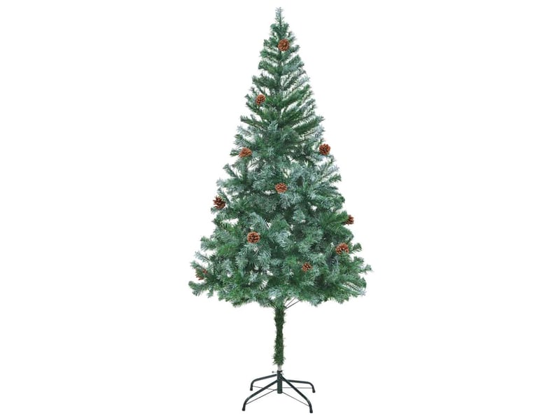  Sapin de noël artificiel, arbre de noël avec 300 led vert 180 cm pvc et acier shl8237  - Conforama E