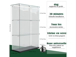 Vitrine coloris noir - x