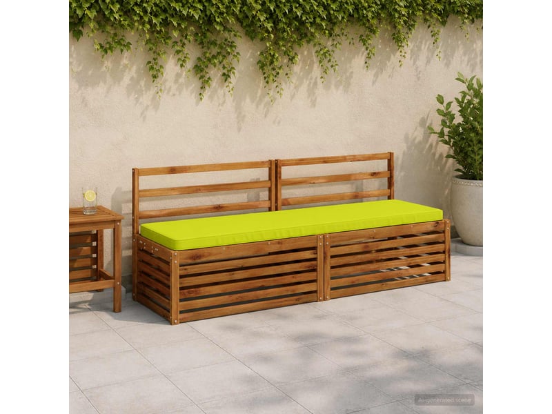  Lot de 2 coussins de banc, coussins d'assise vught 100 % polyester vert vif. Cf58254  - Conforama B