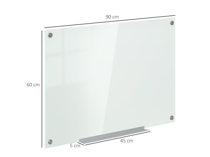  Tableau blanc magnétique 90x60 cm sans cadre blanc  - Conforama E
