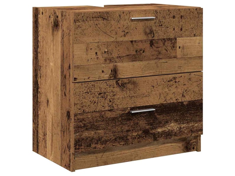  Cabinet de salle de bain, armoire salle de bain bois ancien 59 x 37 x 59 cm cf65263  - Conforama A