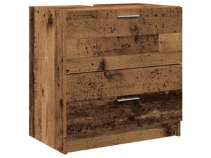 Cabinet de salle de bain, armoire salle de bain bois ancien 59 x 37 x 59 cm cf65263