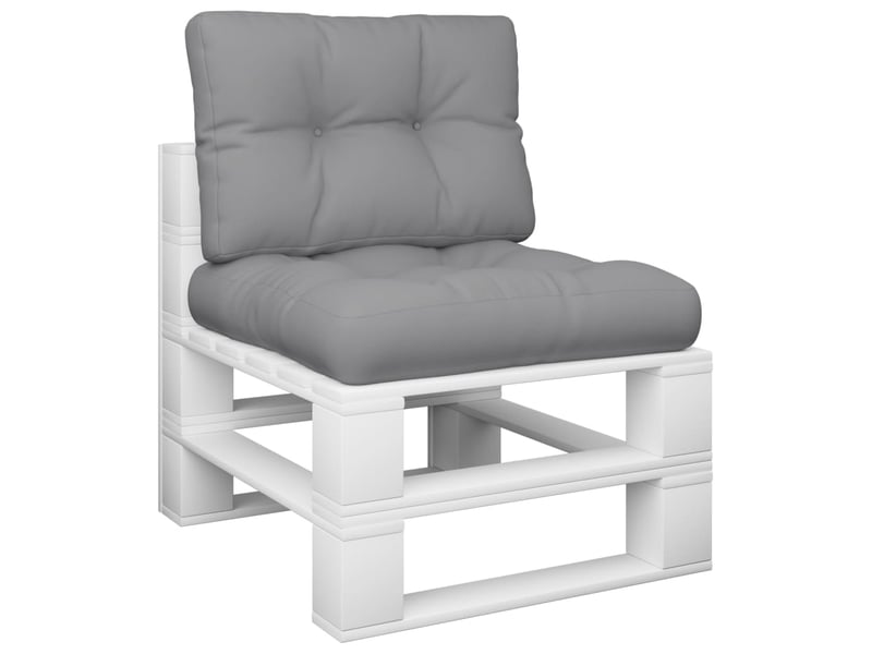  Lot de 2 coussins de palette, coussins de canapé gris tissu cf59531  - Conforama C