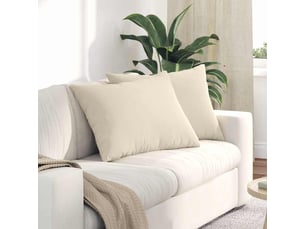 Lot de 2 coussins de canapé, coussins décoratifs tissu beige 70 x 50 cm cf58758