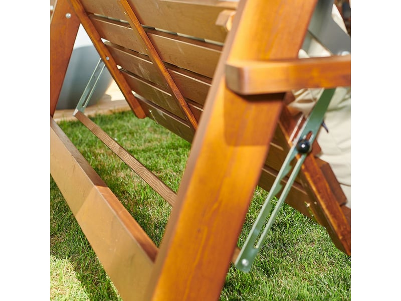  Balancelle de jardin 3 places avec toit inclinable lyon - beige  - Conforama E