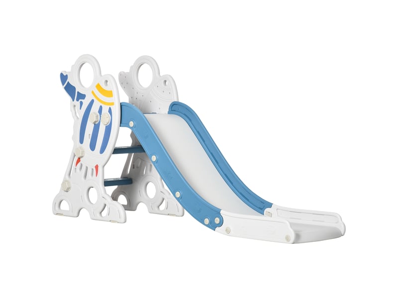 Toboggan pour enfants toboggan intérieur pour enfant, de 18 à 36 mois, jusqu'à 30 kg, 157l x 46,5l x 80h cm, bleu - Conforama A