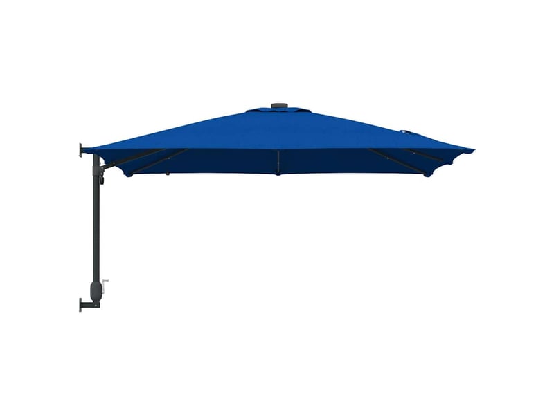  Parasol de jardin inclinable moderne 248,5 x 247,5 x 160 cm avec éclairage led éco-responsable en polyester azur 02_0058657  - Conforama C