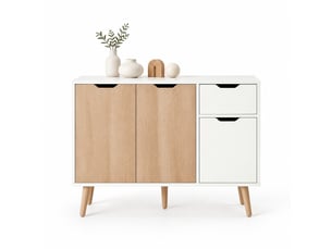 Buffet 3 porte(s) 1 tiroir(s) MEULVA - 90 cm coloris bicolore
