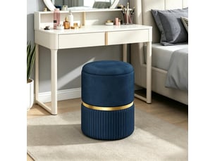 Pouf / repose pied   bleu