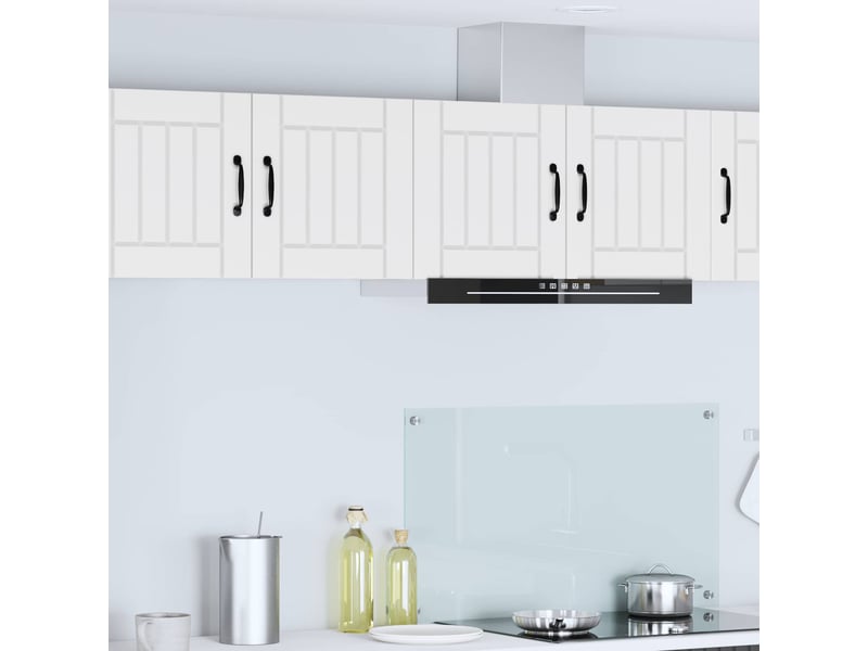 Meuble mural de cuisine | armoire de cuisine 2 pcs blanc bois d'ingénierie shl6836 - Conforama B