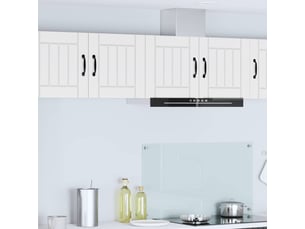 Meuble mural de cuisine | armoire de cuisine 2 pcs blanc bois d'ingénierie shl6836