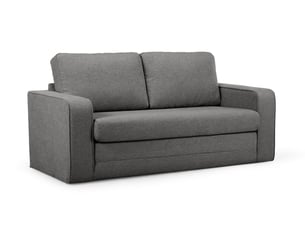 Canapé droit convertible BOBOCHIC COME 2 places Tissu gris
