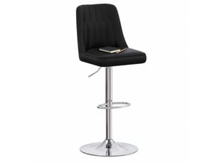 Lot de 2 tabourets de bar réglables,63-85 cm,pivotants 360°,cuir pu,noir