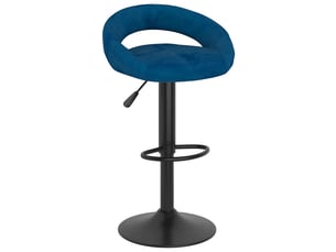 Lot de 2 tabouret de bar, chaise de bar bleu velours shl22264