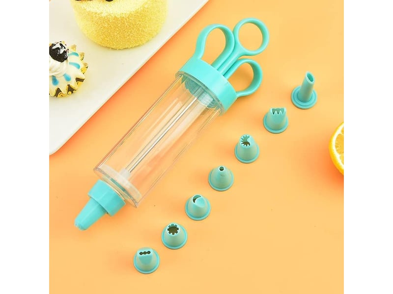 Seringue à garnir pâtisserie multifonction - pour gâteaux, beignets, crème et biscuits - utilisation à une main - 8 pièces - Conforama C