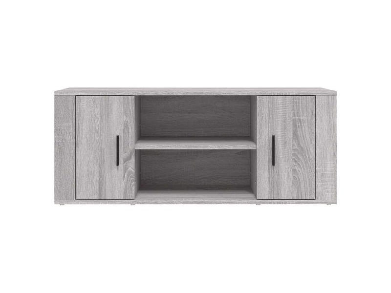  Meuble tv - banc tv - meuble de rangement sonoma gris 100x35x40 cm bois d'ingénierie  - Conforama E